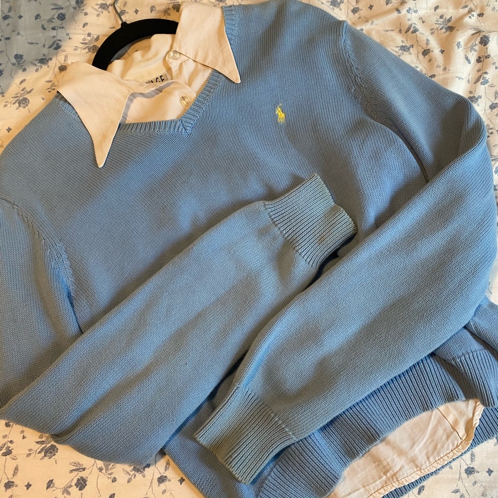 Vintage Ralph Lauren Light Blue Sweater XL